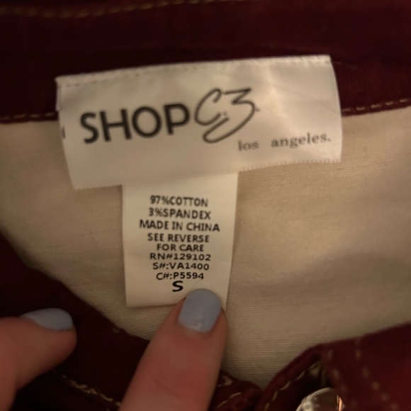 Color Block Cropped Shacket - Picture 2 of 3